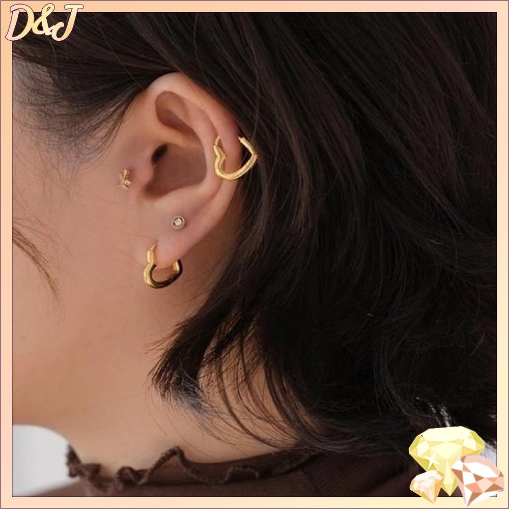 💎✨ 925 Huggie Heart 💛 Hoops